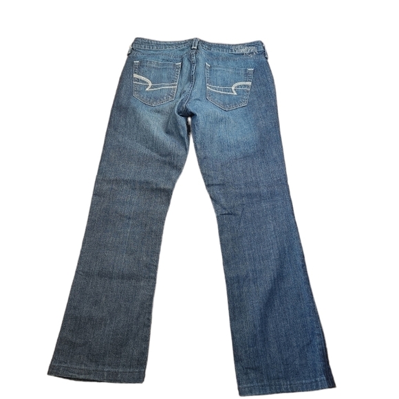 American Eagle true boot mid rise blue denim jeans pants - Picture 2 of 9